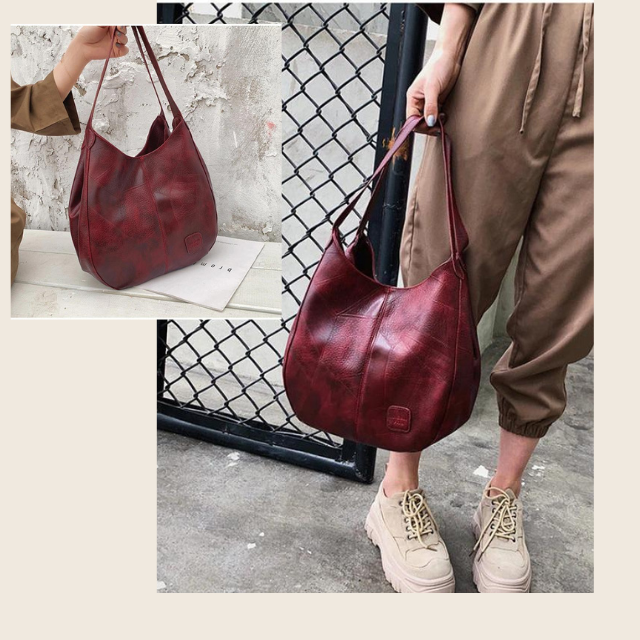 Sac à bandoulière fonctionnel en cuir, idéal pour le quotidien des femmes.