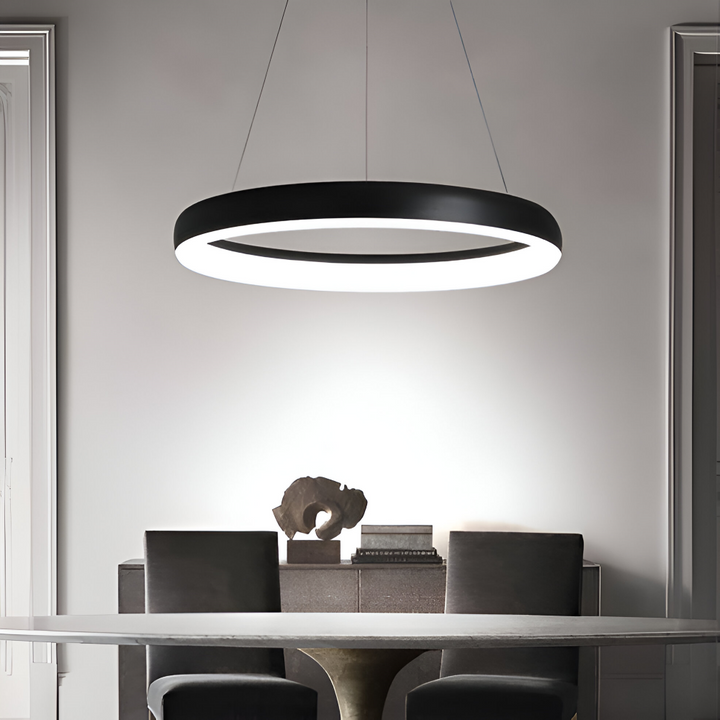Lampe à suspension LED CircuGlow, éclairage moderne, design intérieur élégant, faible consommation.