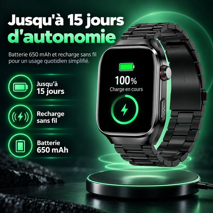 La montre intelligente AeroPulse mesure votre glycémie, un atout pour le bien-être et le suivi.