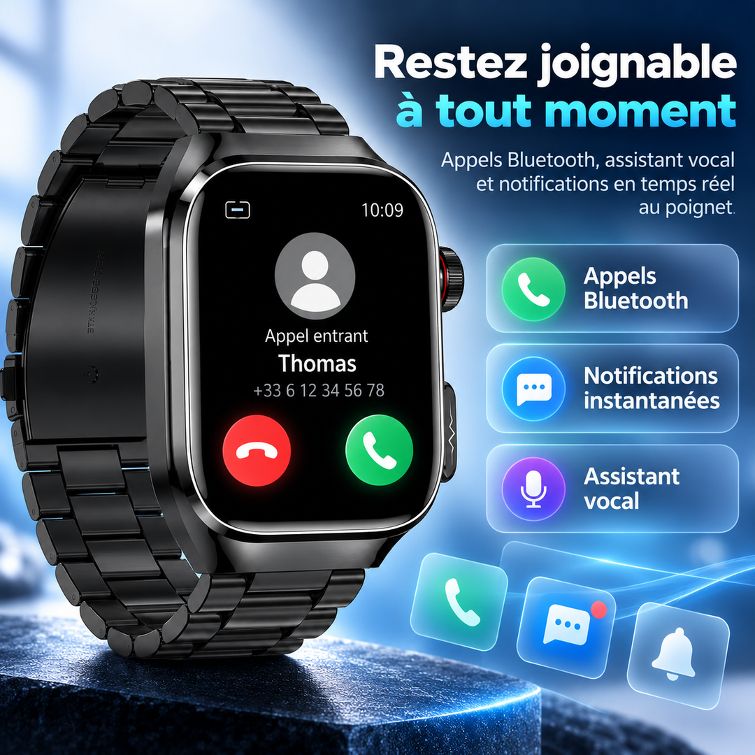 Interface montre AeroPulse affichant les résultats ECG en temps réel, outil essentiel santé.