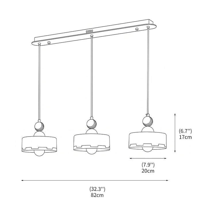 Luminaire suspension design scandinave. Abat-jour beige, verre, bois. Dimmable pour créer une ambiance parfaite.