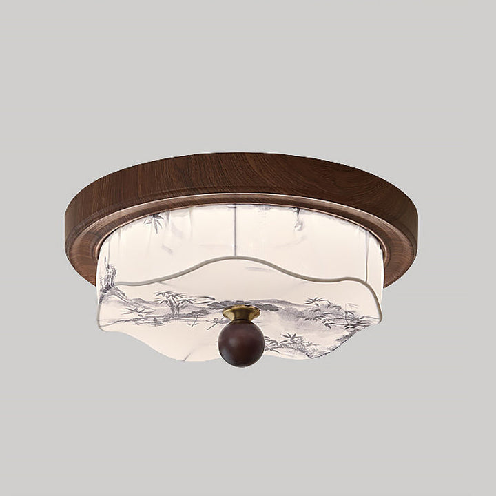 Luminaire LED de plafond, design contemporain, diffuse une lumière chaude et accueillante pour la maison.