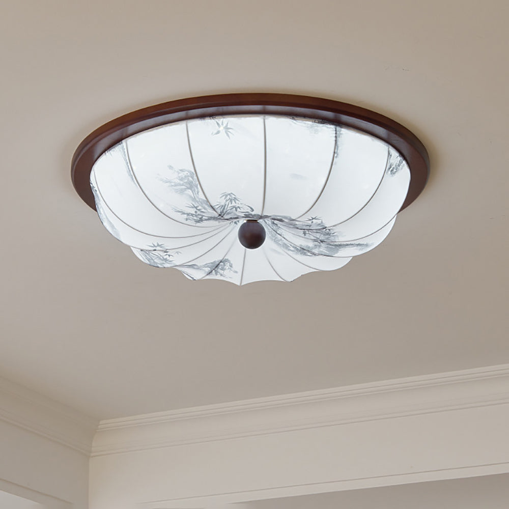 Luminaire LED de plafond, élégant et moderne, offre un éclairage doux pour chambre à coucher.