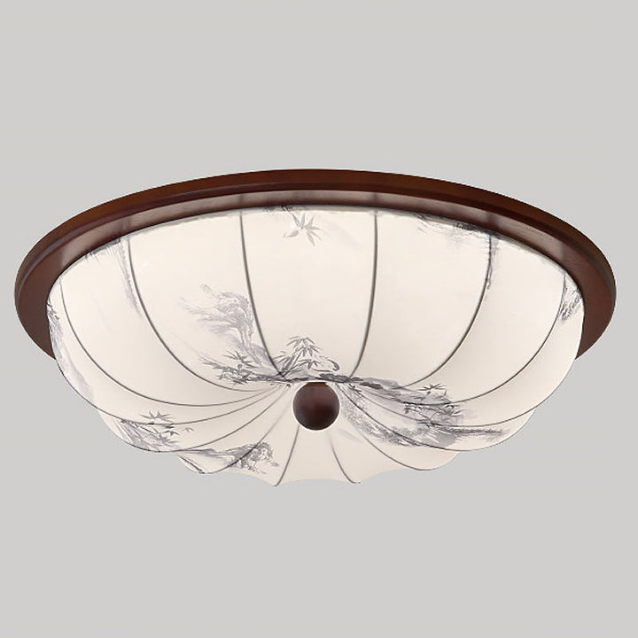 Plafonnier LED avec éclairage diffus, idéal pour une ambiance cosy. Design scandinave et discret.