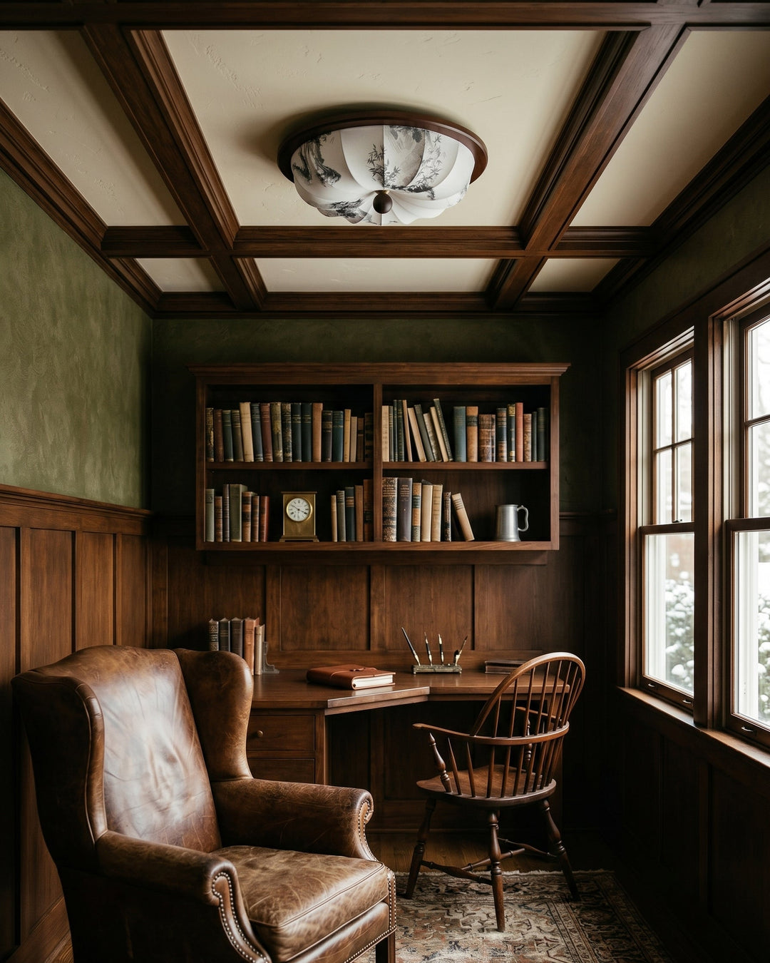 Éclairage LED de plafond, design contemporain. Ambiance chaleureuse pour un salon ou une salle à manger.