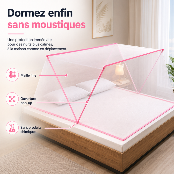 Tente moustiquaire MosquiDome pour jardin ou intérieur, solution pliable et légère anti-moustiques pour tous.