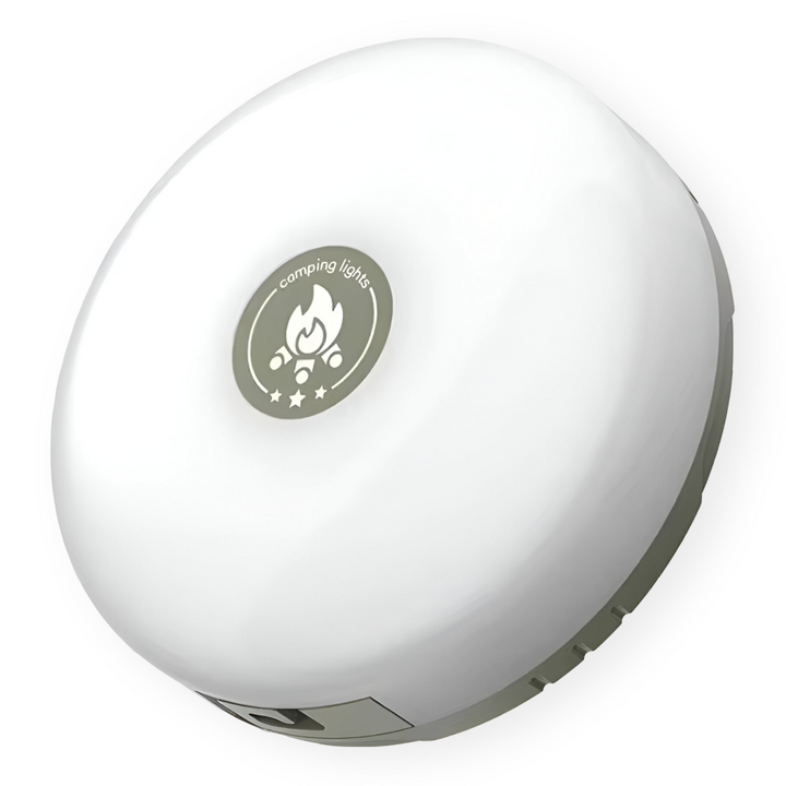 Lampe de camping LED 4-en-1 étanche, powerbank USB-C. Éclairage extérieur essentiel pour aventure.