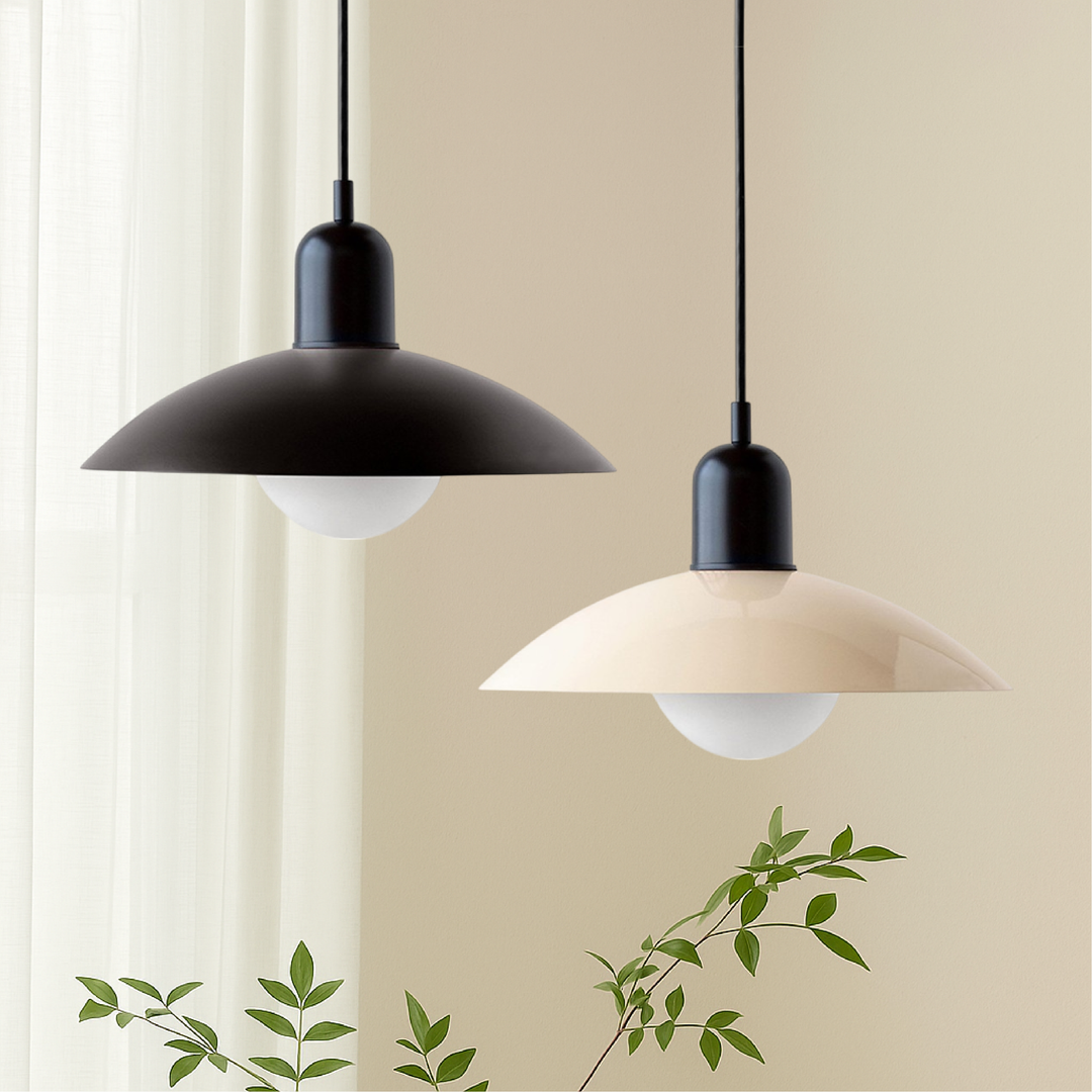Lampe suspendue scandinave Macaron, design nordique moderne pour cuisine et salle à manger.