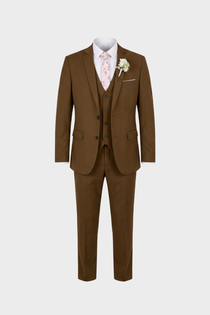 Veste de costume homme 3 pièces, revers crantés, poches à rabat, élégance classique et moderne.