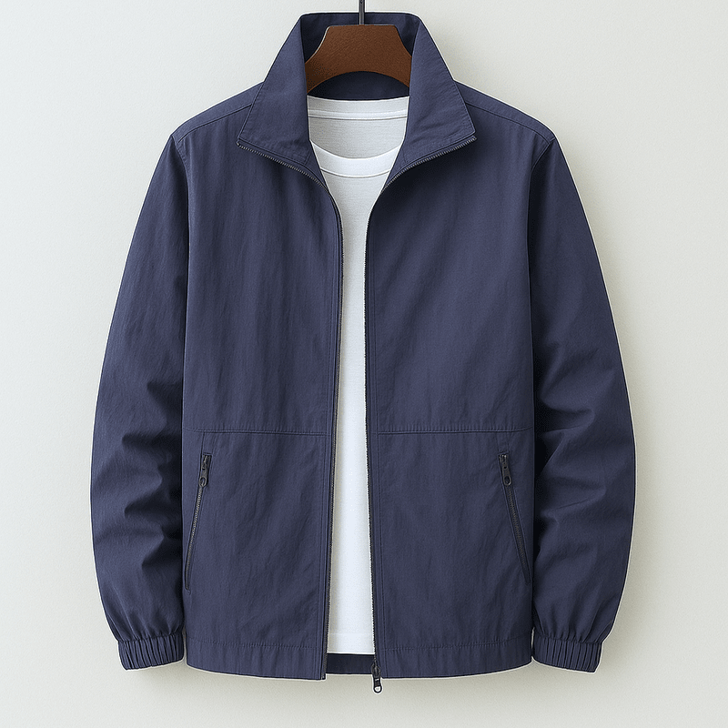 Veste homme zippée légère, idéale pour l'été et le printemps. Confortable et respirante, mode masculine.
