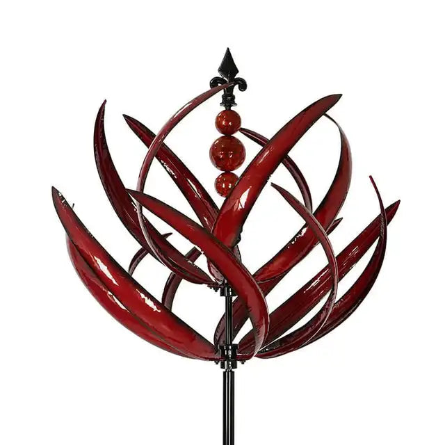 Objet décoratif "WhisperWind" pour jardin, moulin à vent spinner extérieur résistant et esthétique pour patio.