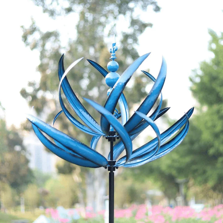 Grand moulin à vent décoratif "WhisperWind" pour jardin, terrasse, patio. Crée une ambiance apaisante au vent.
