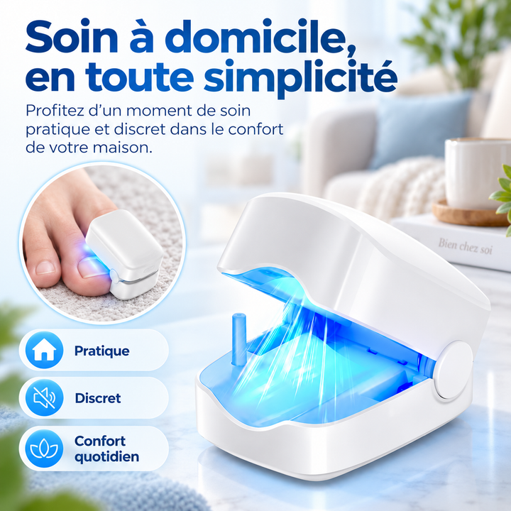 Traitement des ongles par laser pour renforcer et embellir. Idéal pour une manucure maison complète.