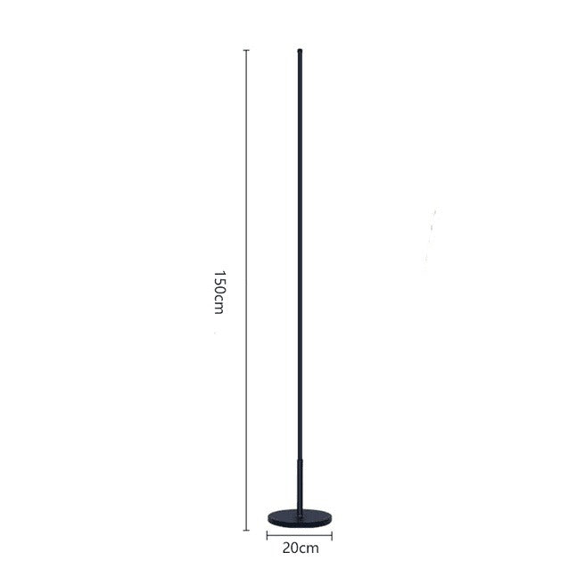 Lampe sur pied LED design pour bureau, lumière dimmable, esthétique moderne et fonctionnelle.
