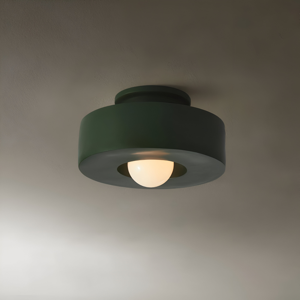 Design de plafonnier LED rond, illumine couloirs et pièces de vie. Facile à installer.