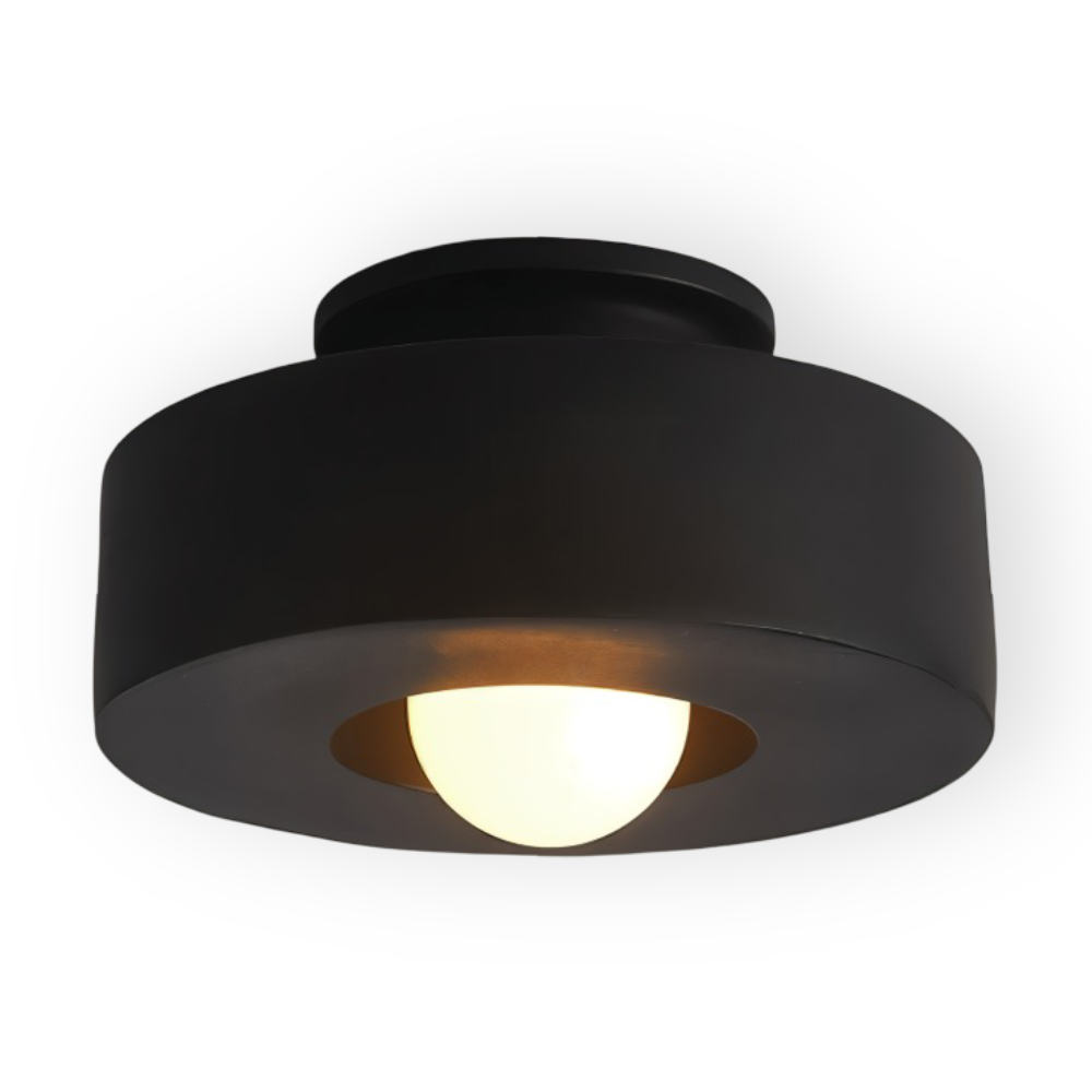 Lampe de plafond ronde LED, design minimaliste et fonctionnel. Adaptée à tout décor.
