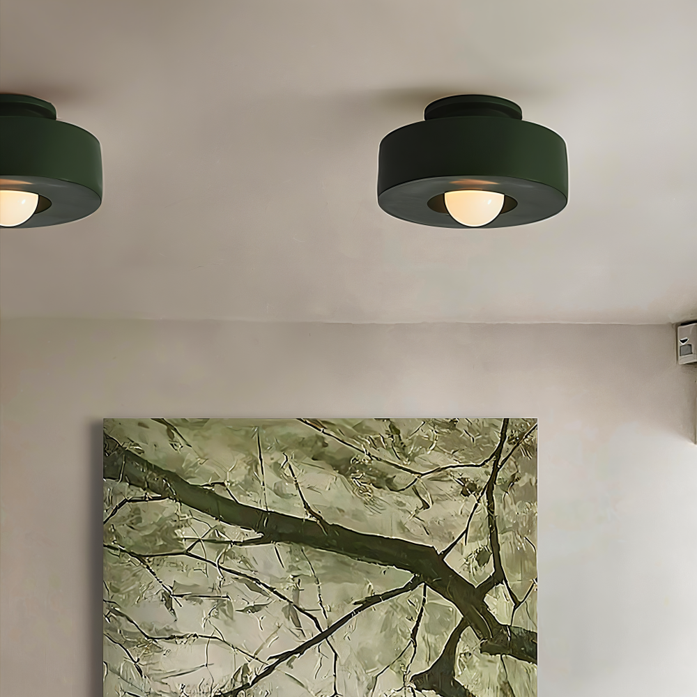 Lampe de plafond moderne LED, luminaire rond pour un salon contemporain. Ambiance assurée.