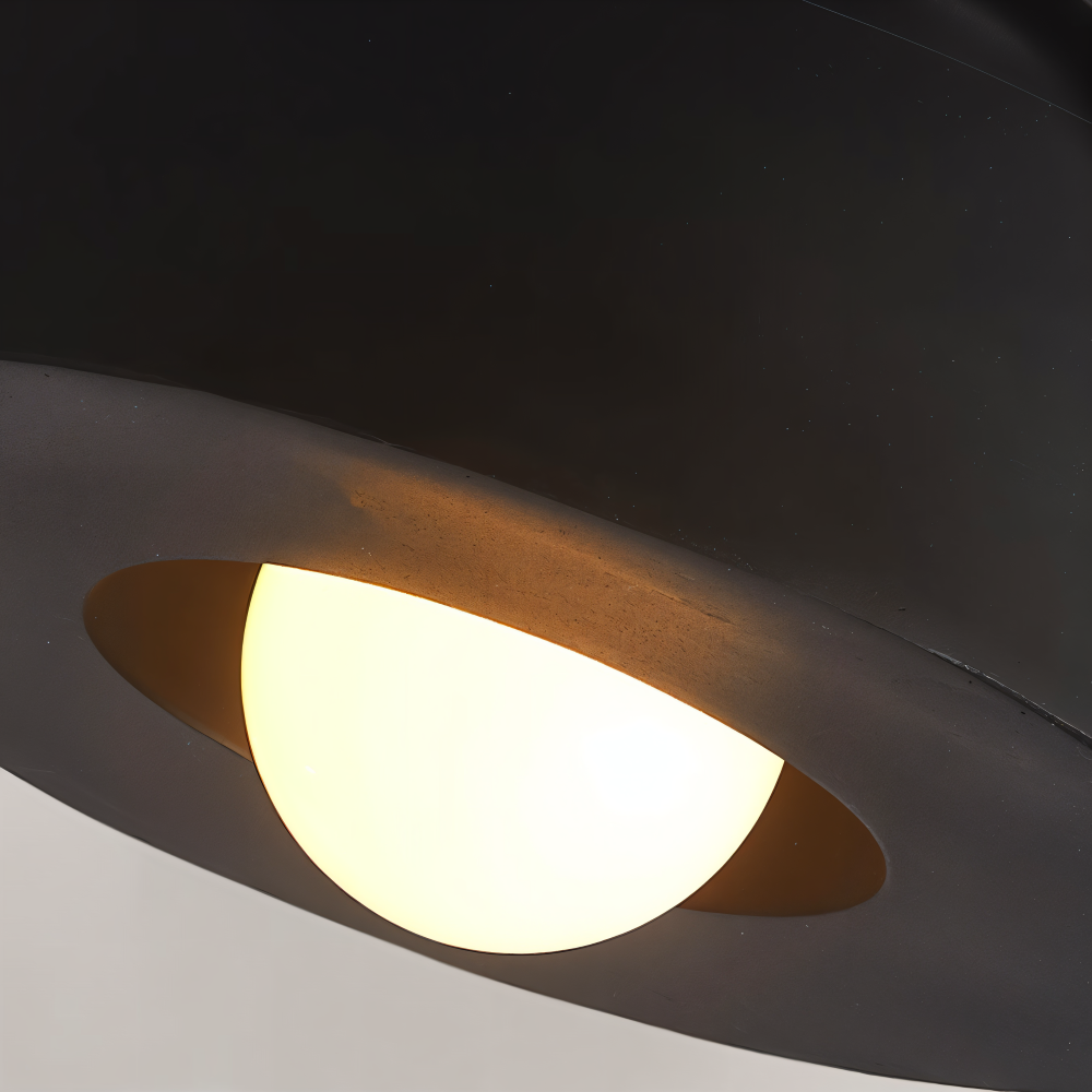 Luminaire de plafond LED dimmable, ambiance lumineuse réglable. Design minimaliste.