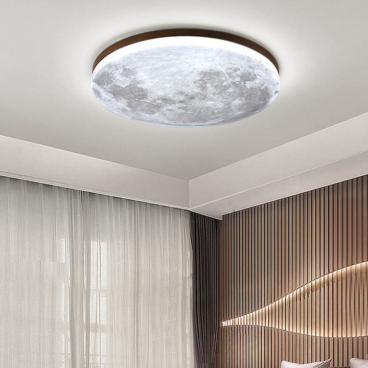 Lampe de plafond lunaire 3D LED, apporte une touche unique et moderne à votre décoration.
