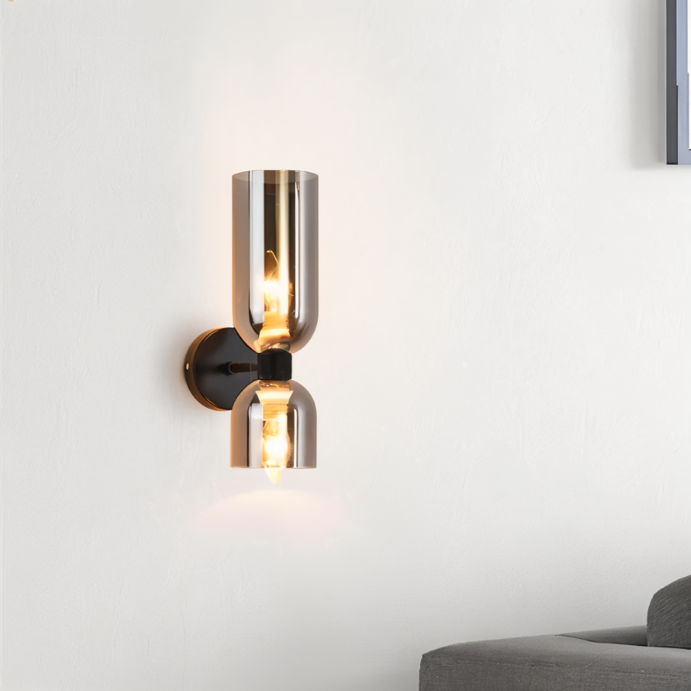Applique de salon LED moderne CapsuleLume, lumière douce up & down.