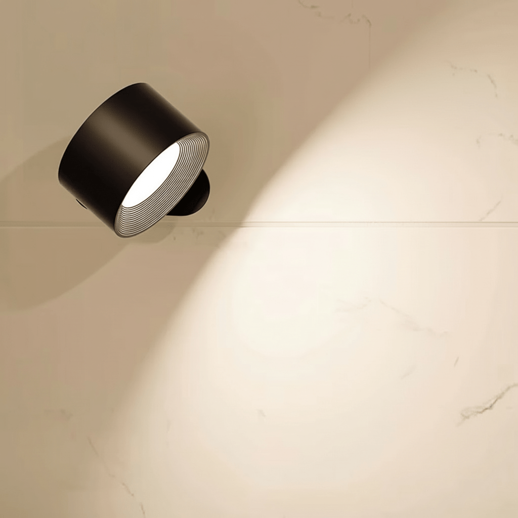 Lampe murale scandinave LED, sans fil, design intérieur moderne, rechargeable, avec télécommande incluse.