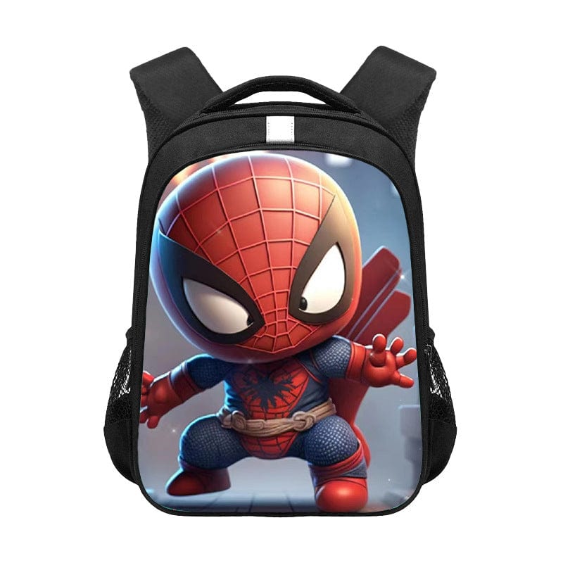 Cartable Spiderman, emblème du super-héros sur le devant, pour enfant.