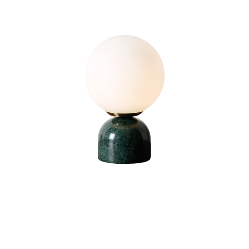 Lampe de table moderne LED, verre transparent, style scandinave minimaliste pour décor intérieur.