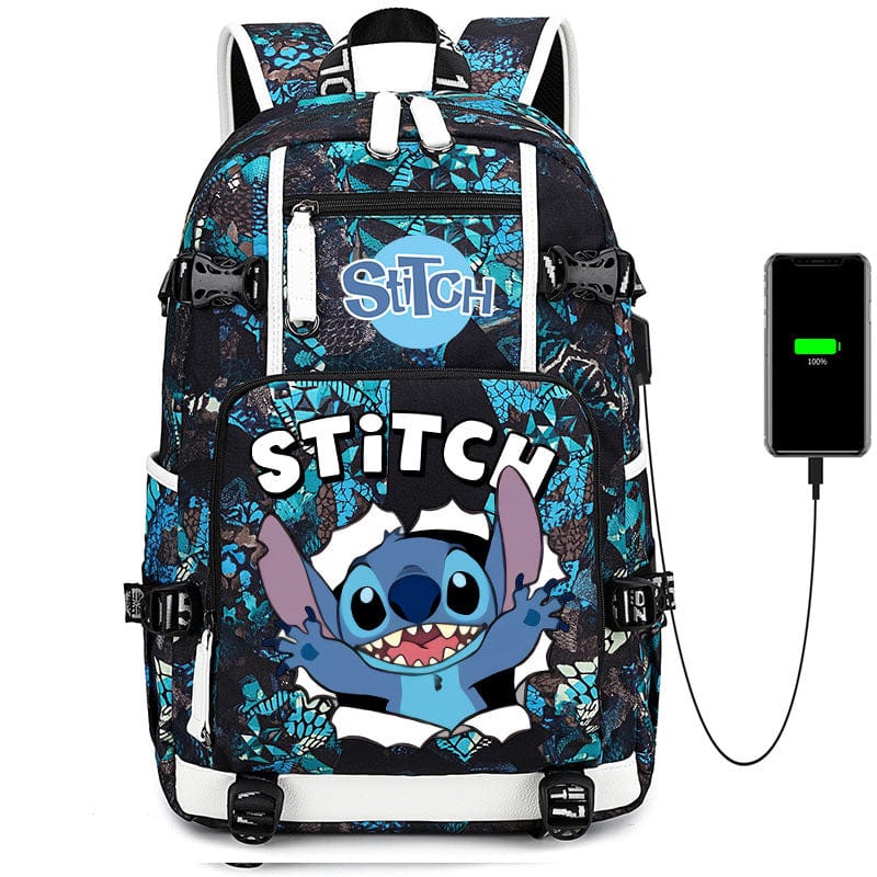 Cartable scolaire renforcé Stitch, confort et durabilité garantis.