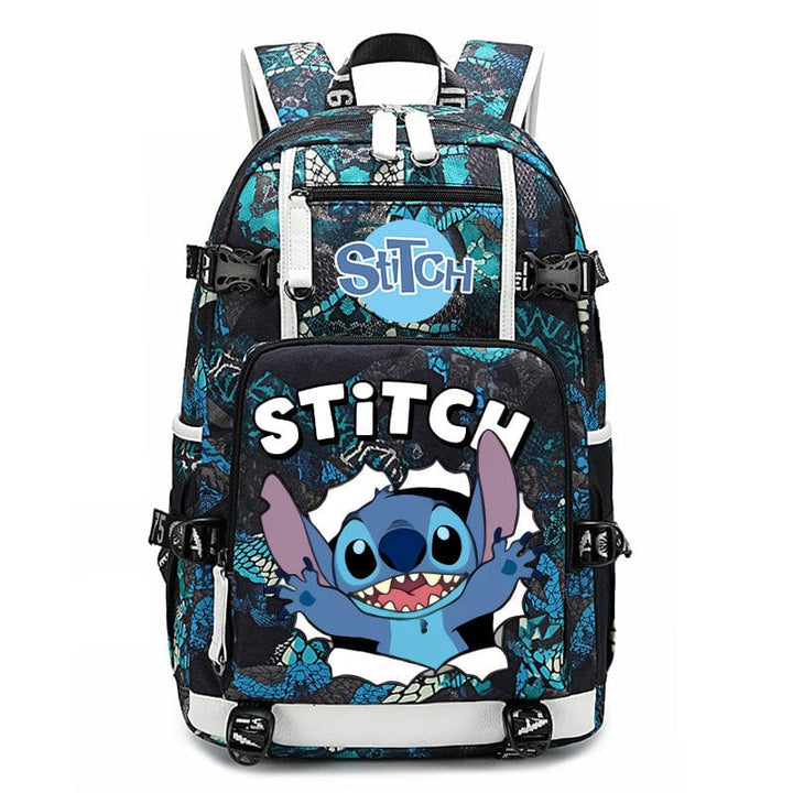 Cartable Stitch design exclusif, ergonomique et résistant pour l'école.