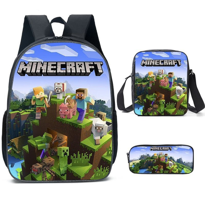 Cartable Minecraft Alex & Steve, sac scolaire robuste pour la rentrée. Aventure jeu vidéo garantie à l'école.