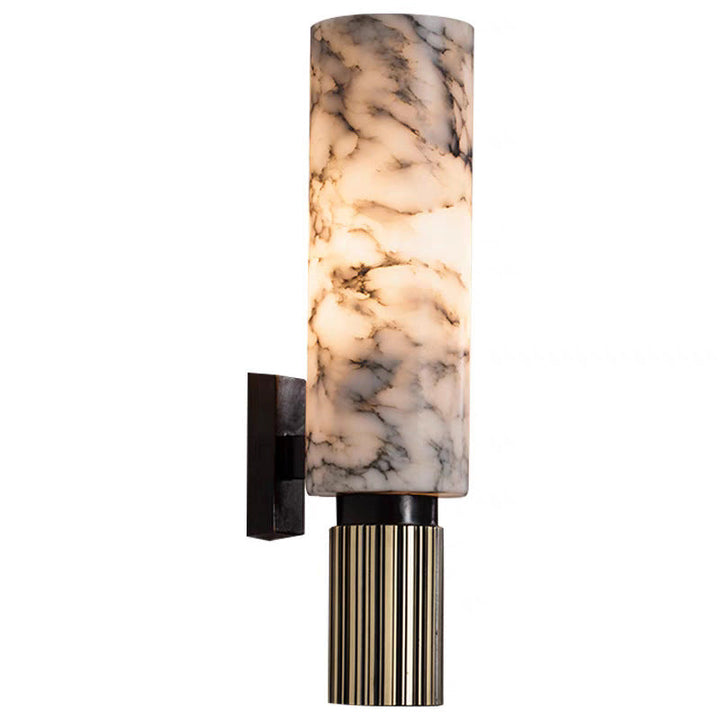 Lampe murale de luxe en marbre véritable et cuivre, pour un éclairage intérieur moderne et élégant.
