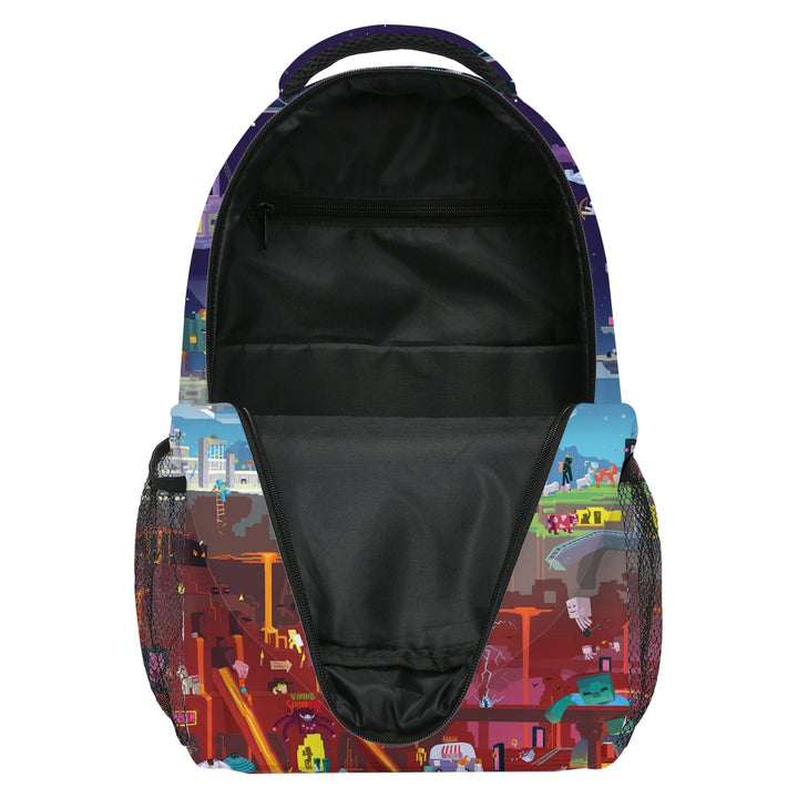 Cartable Minecraft enfant avec Alex et Steve, l'accessoire parfait pour une rentrée scolaire pleine d'aventures.