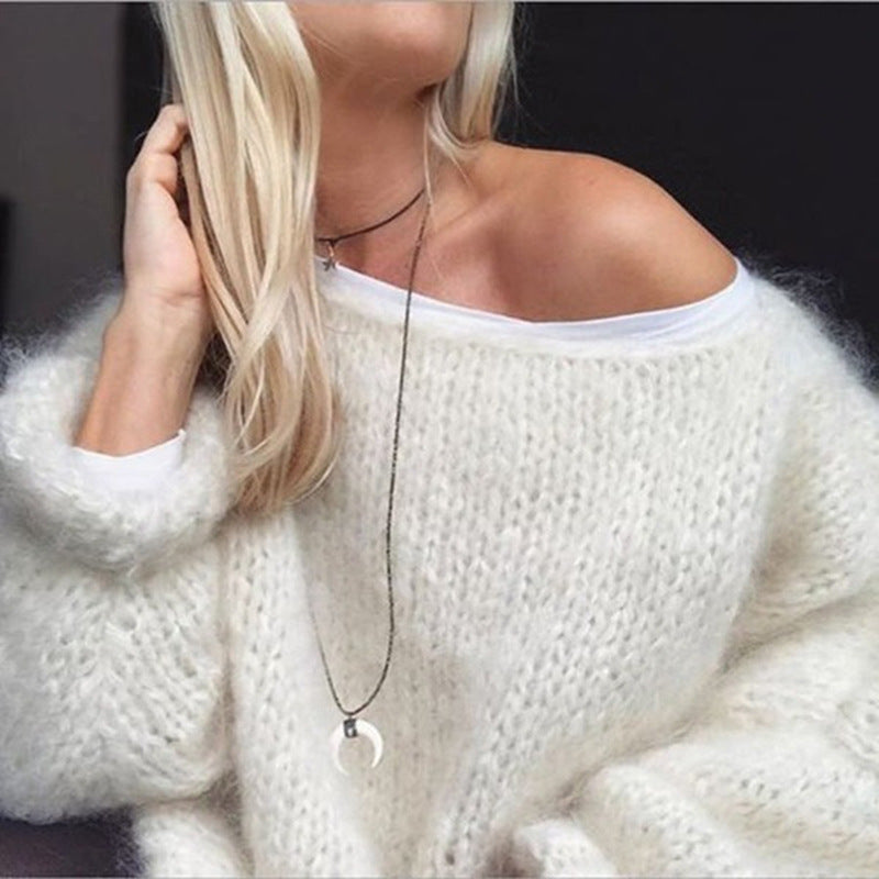 Pull tricoté femme stylé, coupe décontractée bohème. Confort et chaleur douillette, idéal mode automne-hiver.