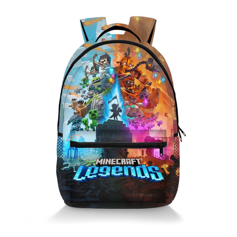 Cartable enfant Minecraft ergonomique, parfait pour l'école et la rentrée. Design jeu vidéo amusant.