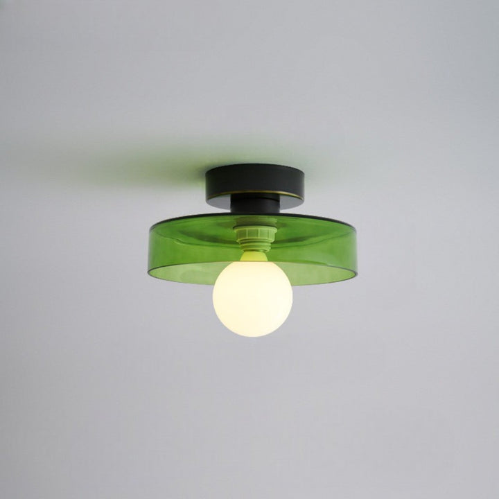 Plafonnier moderne LED rond, lumière blanche, chaude ou neutre, pour ambiance personnalisée.
