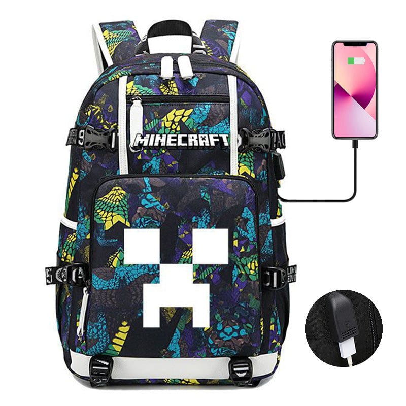 Cartable enfant coloré avec motifs ludiques. Sac à dos parfait pour l'école et une rentrée joyeuse.