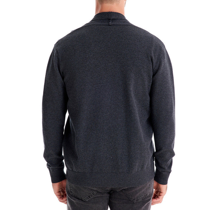 Cardigan homme décontracté, style ouvert facile à porter, idéal pour loisirs ou travail relax en automne.