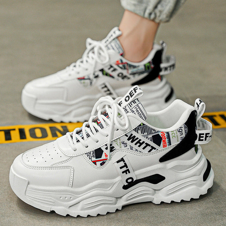 Chaussures sportives hommes Draven, semelle épaisse graphique pour un confort supérieur. Style moderne et décontracté.