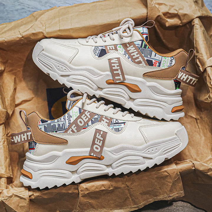 Baskets hommes Draven, semelle épaisse assurant confort et adhérence. Chaussures sportives graphiques, style dynamique.