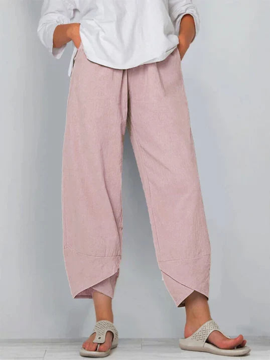 Pantalon ample été femme, ultra confortable pour le quotidien ou les vacances. Mode décontractée et féminine.