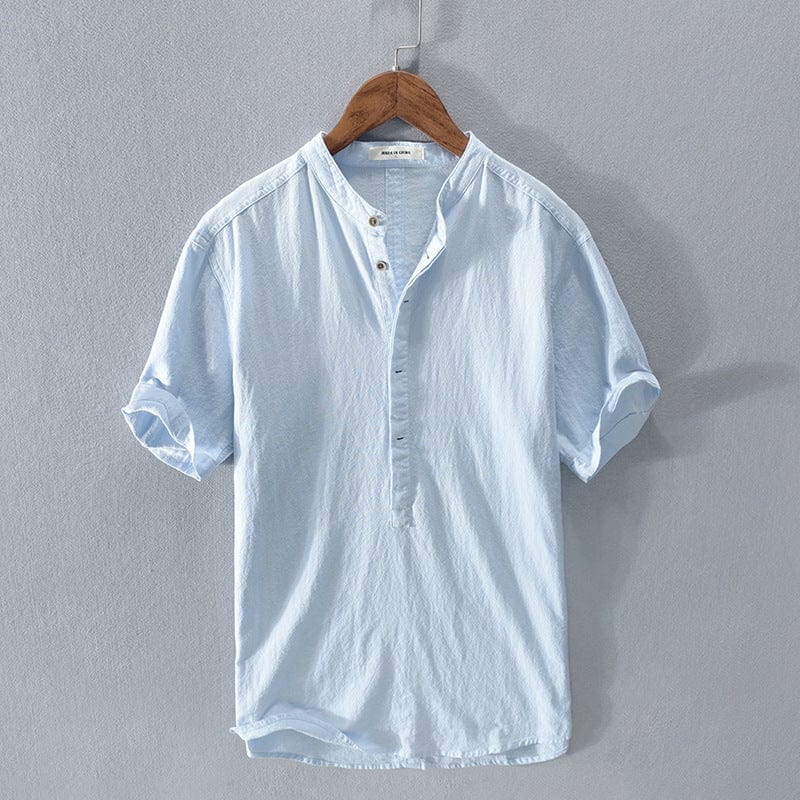 Chemise homme casual d'été style Provence, confortable et légère. Idéale pour un look décontracté.
