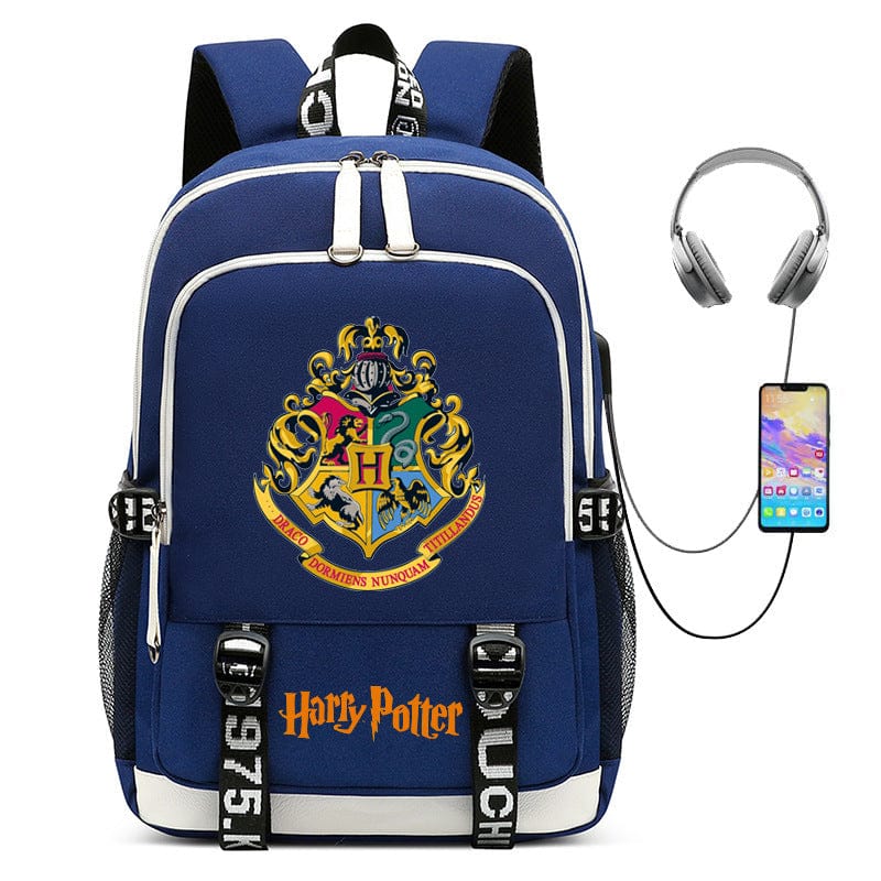 Sac scolaire enfant avec imprimé fantastique, design magie et scènes cultes, idéal pour le collège.