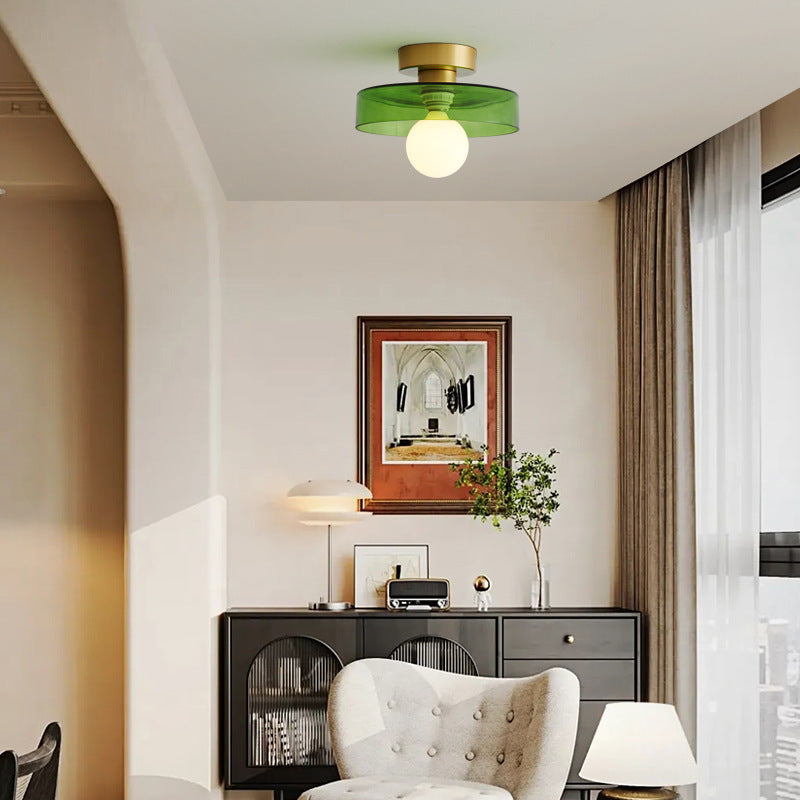 Plafonnier LED moderne rond, éclairage intérieur avec 3 modes de couleur dimmables.