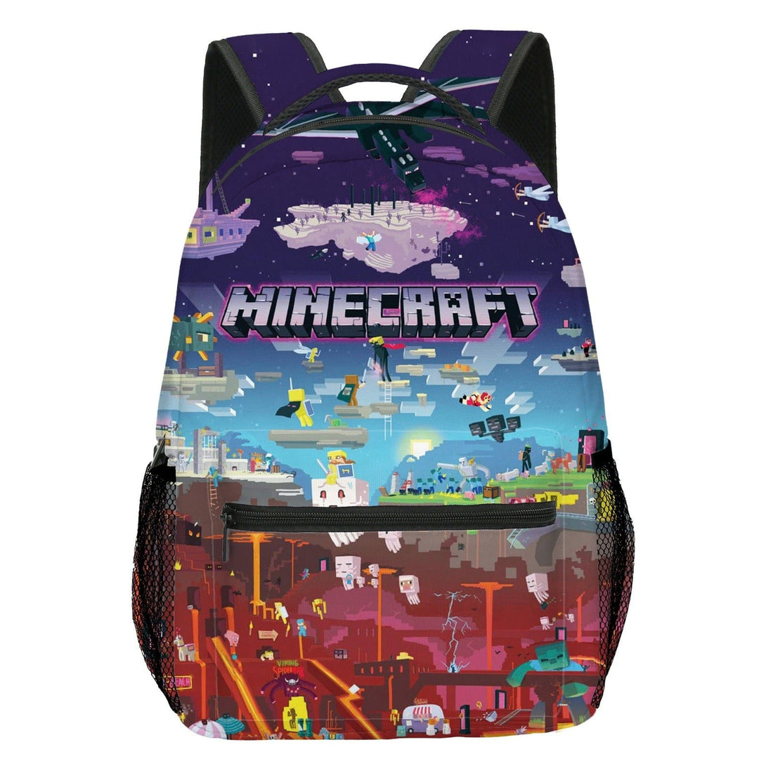 Cartable scolaire Minecraft avec personnages Steve et Alex. Le sac à dos enfant idéal pour les jeunes gamers.