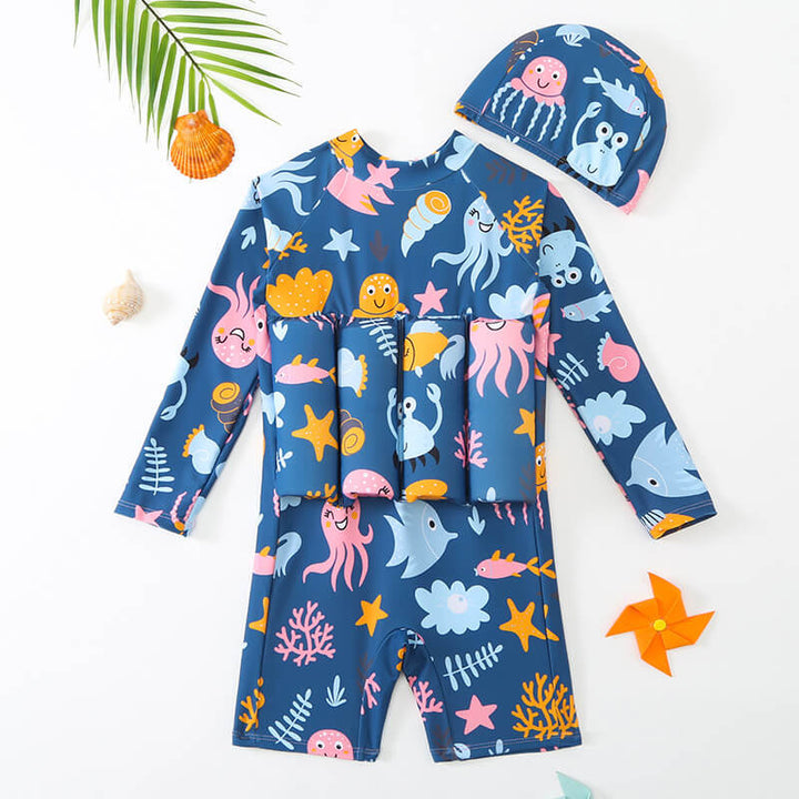 Maillot de bain SafeSwim unisexe, flottant, pour apprentissage natation et jeux piscine en sécurité.