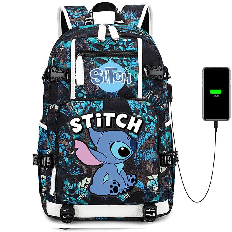 Cartable primaire Stitch, solide et design, idéal pour les écoliers.