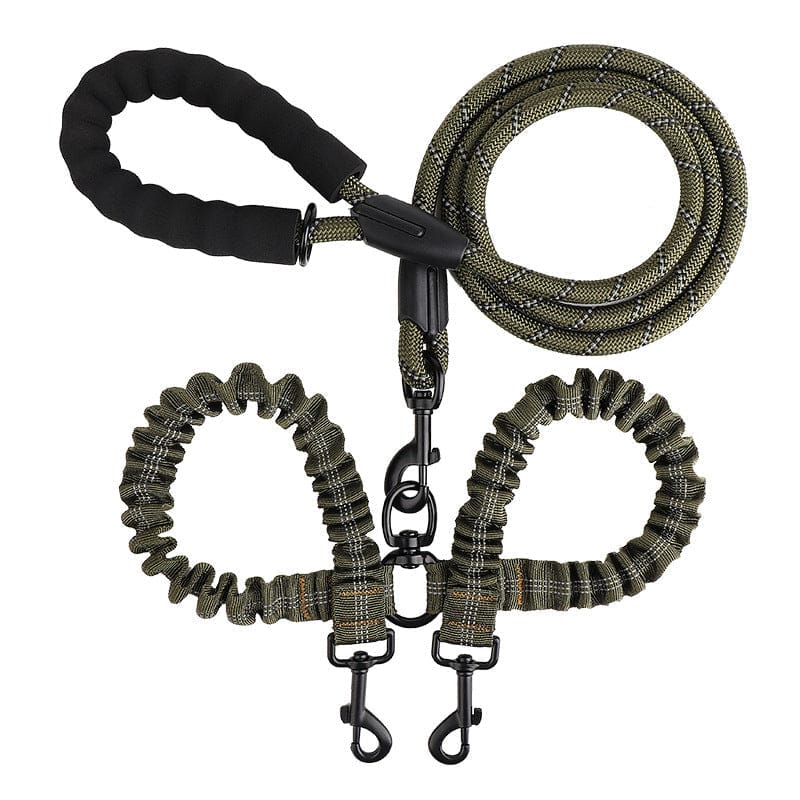 Profitez de promenades apaisantes avec cette laisse double anti-enchevêtrement pour chien en nylon.