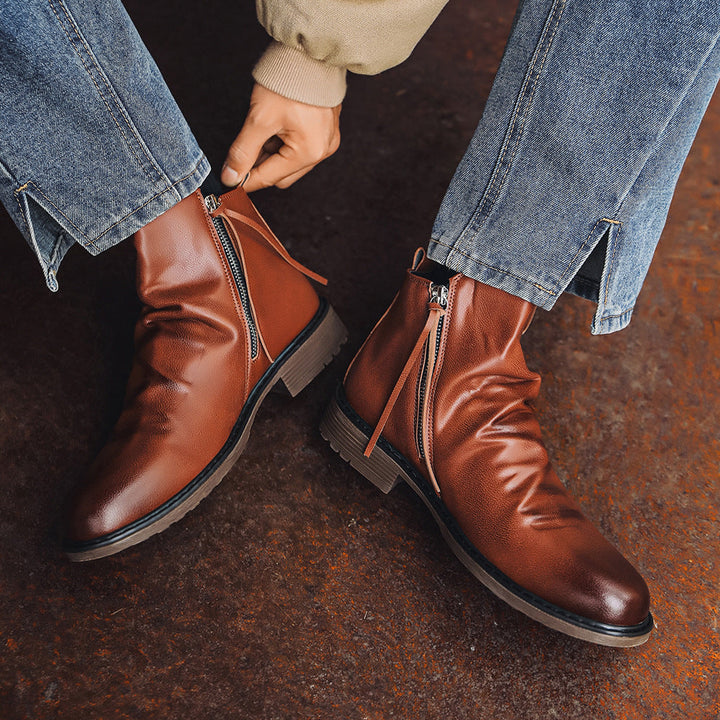 Bottines homme confortables et stylées, idéales pour la mode urbaine masculine.