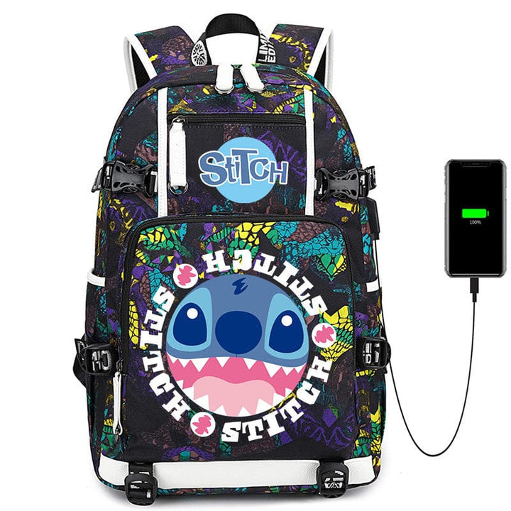 Cartable scolaire enfant Stitch, design moderne, haute qualité.