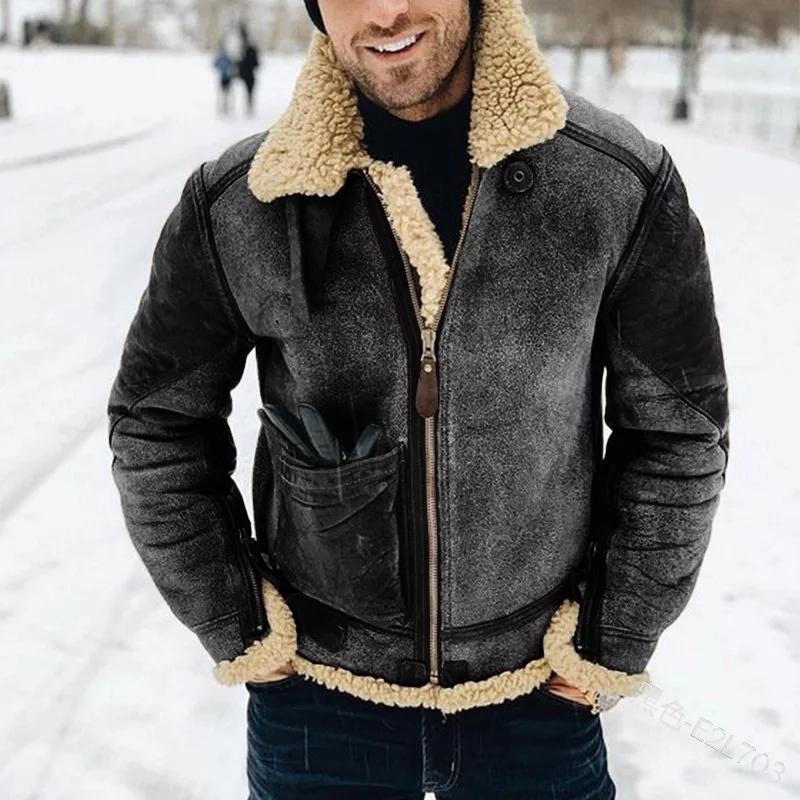 Veste homme en cuir vintage Véron, style intemporel, offrant chaleur et décontraction pour la mode masculine.